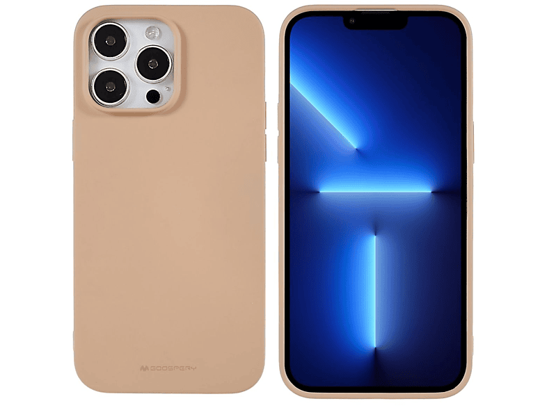 COVERKINGZ Handycase aus Silikon, Backcover, Apple, iPhone 14 Pro Max, Beige | Backcover