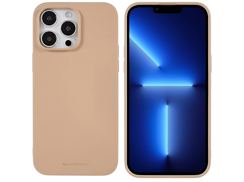 COVERKINGZ Handycase aus Silikon, Backcover, Apple, iPhone 14 Pro Max, Beige