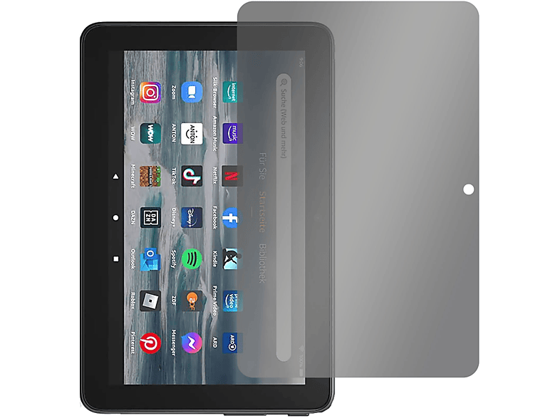 SLABO Blickschutz View Protection Schwarz 12. 7-Tablet (2022)) Amazon Generation 360° Fire Displayschutz(für