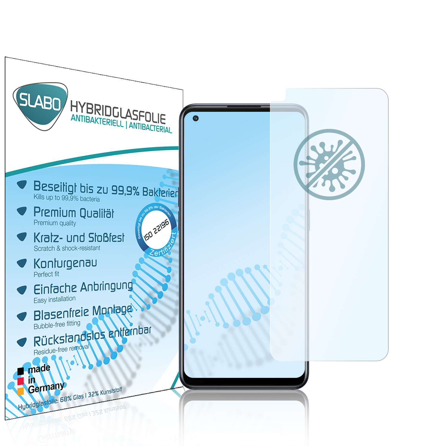 SLABO antibakteriell Hybridglas X5 Displayschutz(für Find Lite flexibles OPPO (5G))