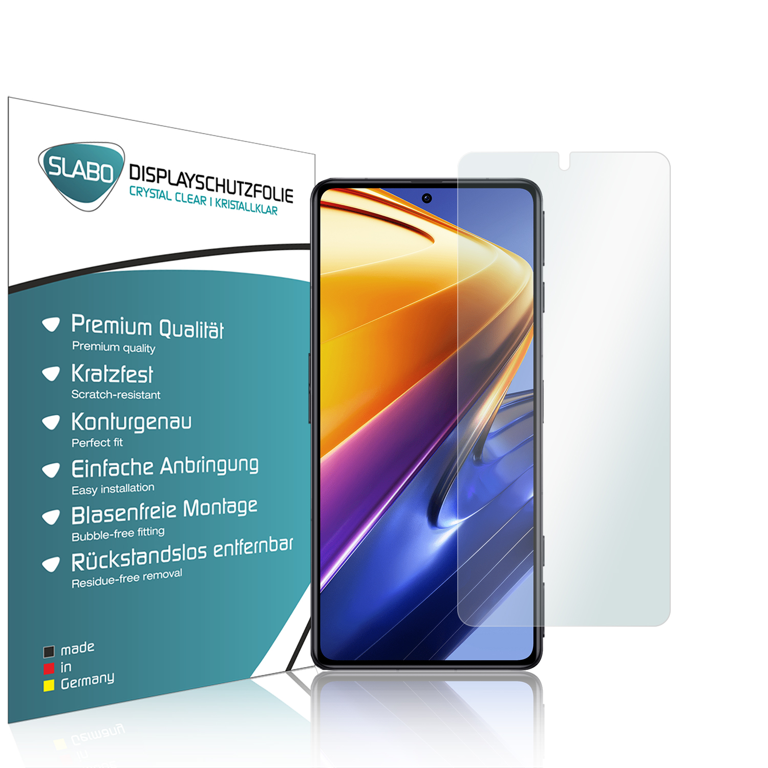 SLABO 4 x Crystal Clear Displayschutz(für F4 POCO Xiaomi GT)
