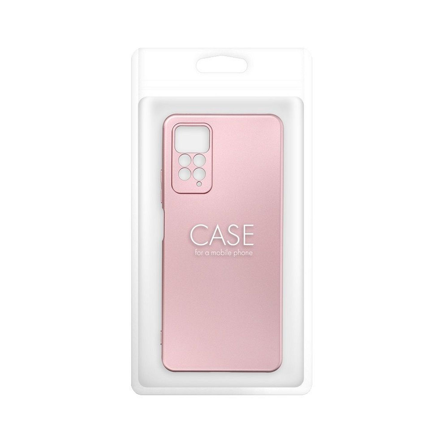 Rosa Handyhülle in einer transparenten Plastikverpackung mit "CASE"-Aufdruck.