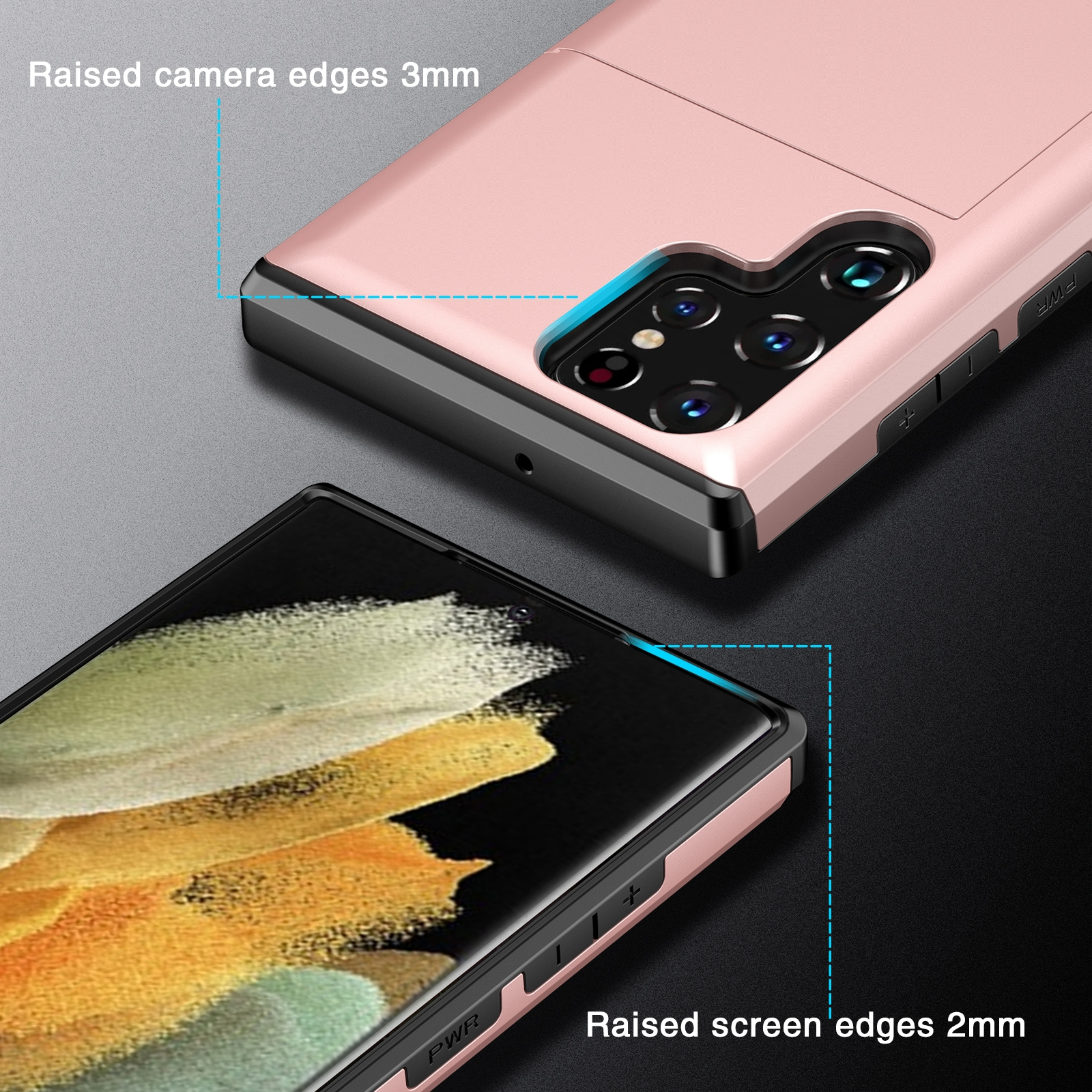 Schutz S22 Ultra) Case, Samsung Galaxy Backcover, PROTECTORKING Hülle, Handyhülle(für