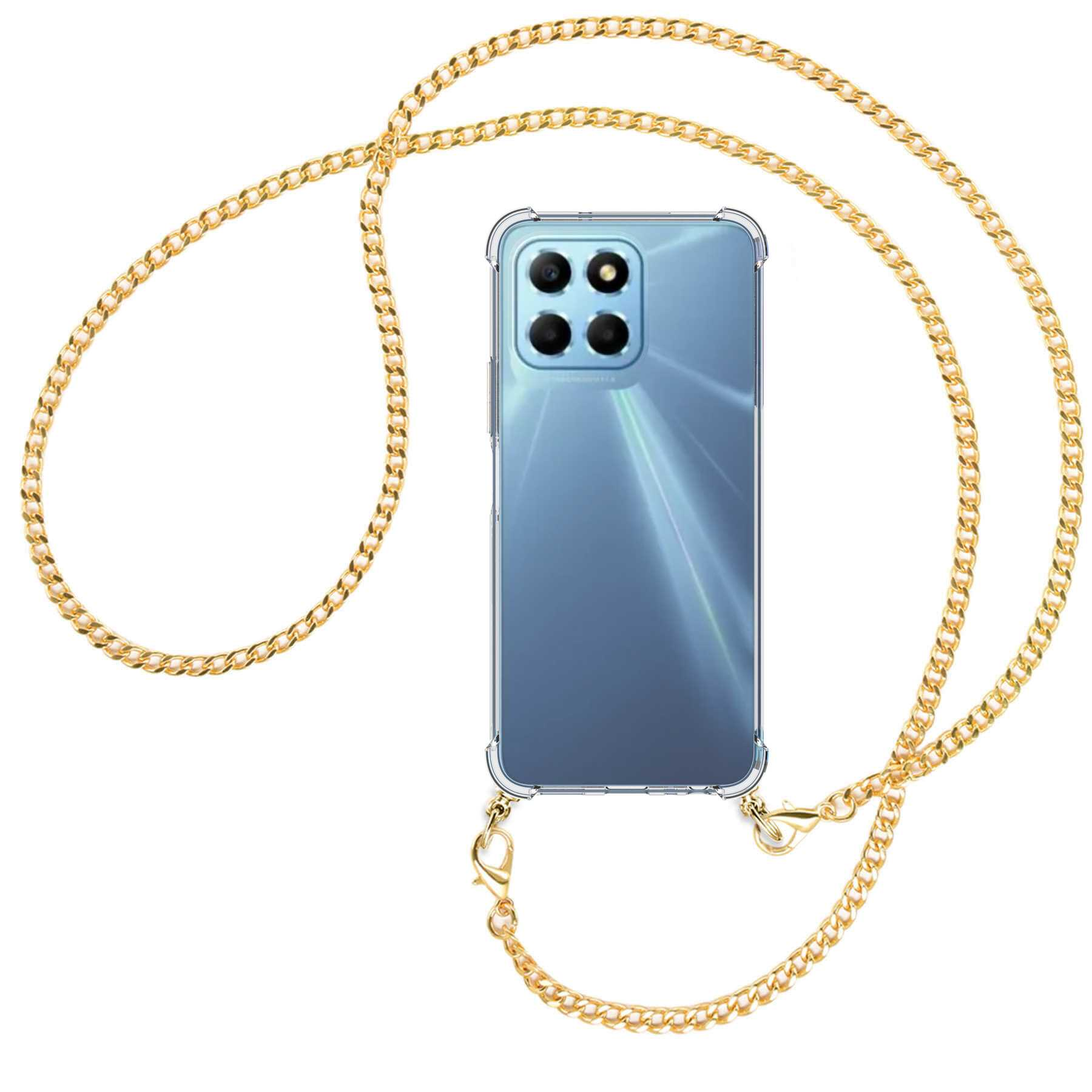 X8 ENERGY Metallkette, Honor, 70 MORE (gold) X6, Backcover, Lite, 5G, MTB Umhänge-Hülle Kette mit