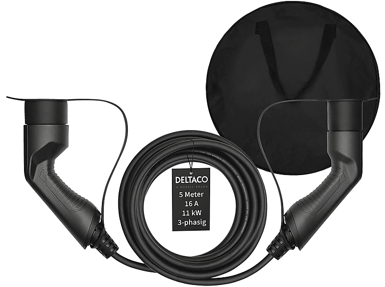 DELTACO EV-3215B EV-Ladekabel, schwarz