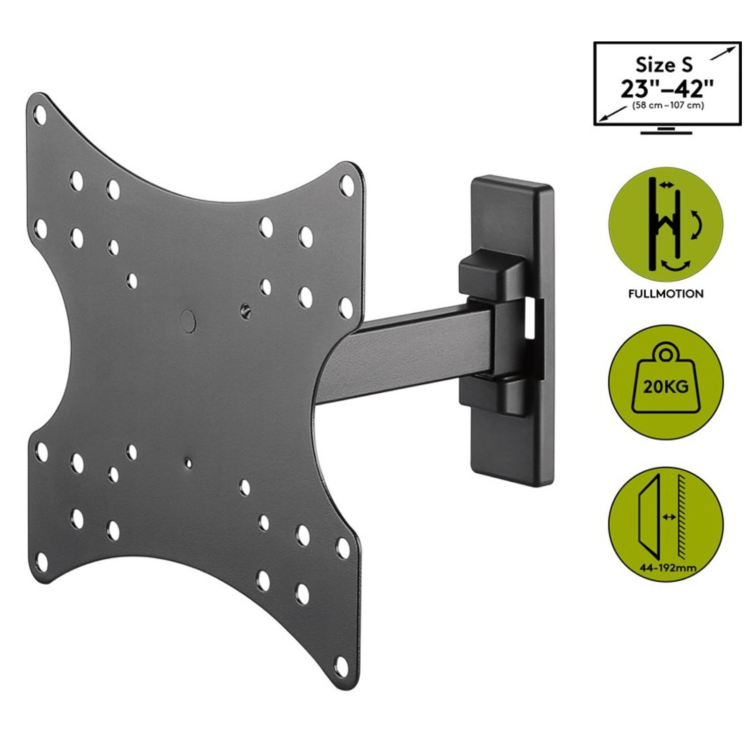 (S) Basic FULLMOTION Wandhalterung, GOOBAY Schwarz