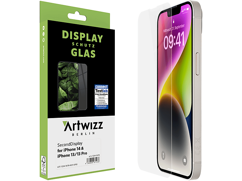 ARTWIZZ SecondDisplay Displayschutz(für iPhone iPhone iPhone 14, 13, Pro) Apple 13
