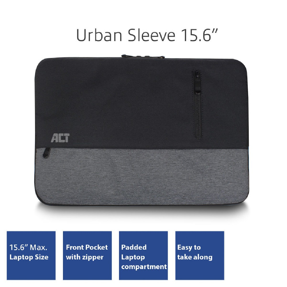 Sleeve für universal Polyester, AC8545 Laptop-Tasche Notebooktasche ACT schwarz