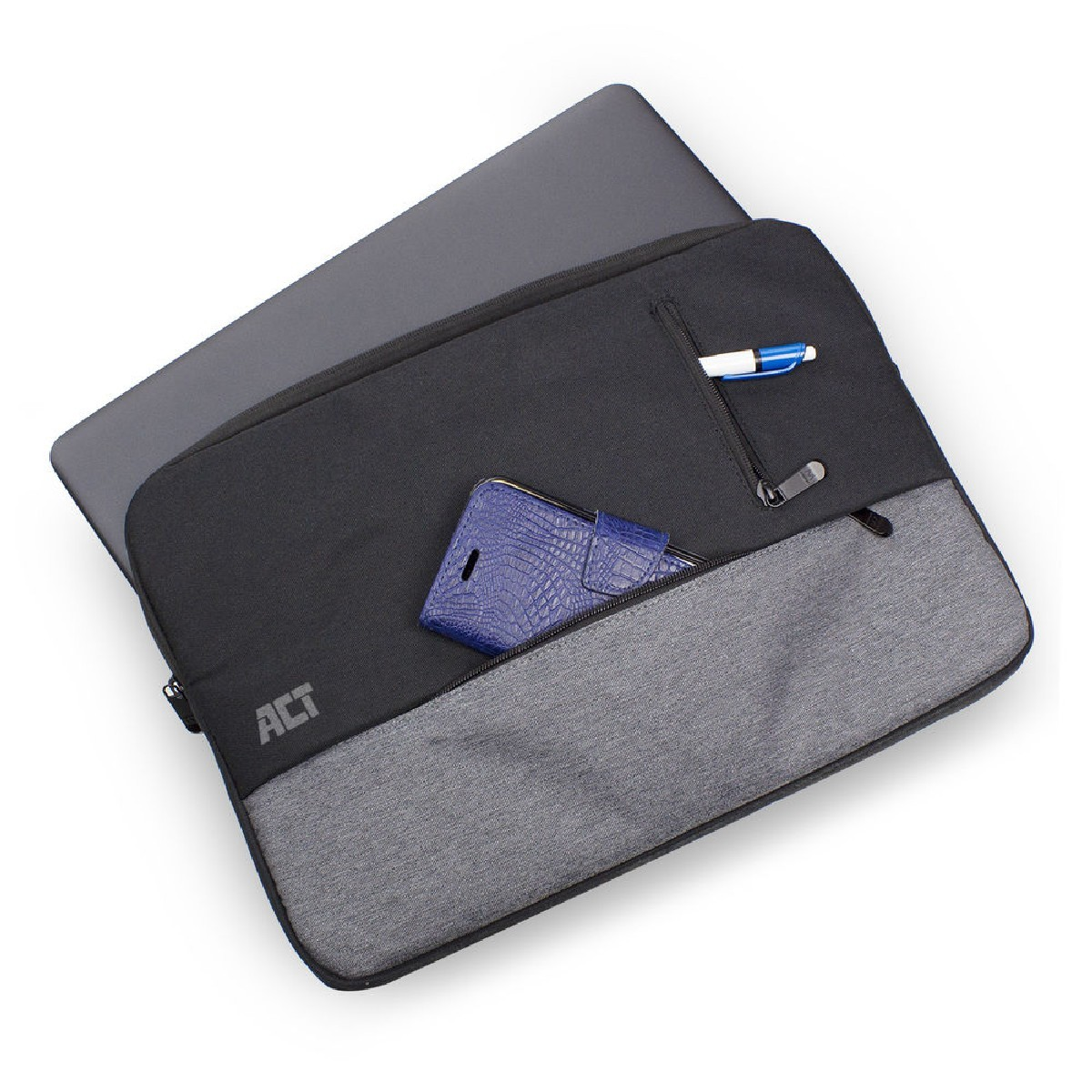 ACT AC8540 Sleeve Notebooktasche für schwarz Polyester, Urban universal Laptop-Hülle