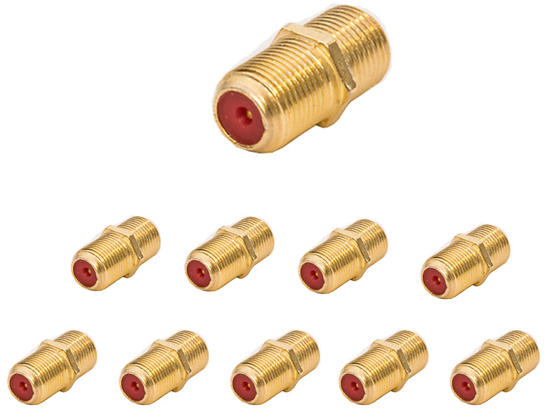 PREMIUMX 10x F-Verbinder Buchse / Sat 8,2mm Kabel - F-Stecker jeder 4 F-Stecker Größe Antennenkabel für Koaxial Buchse
