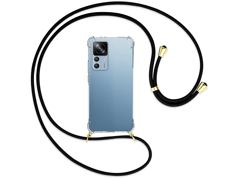 MTB MORE ENERGY Umhänge-Hülle Xiaomi, Kordel, mit Schwarz gold Backcover, / 12T 12T, Pro