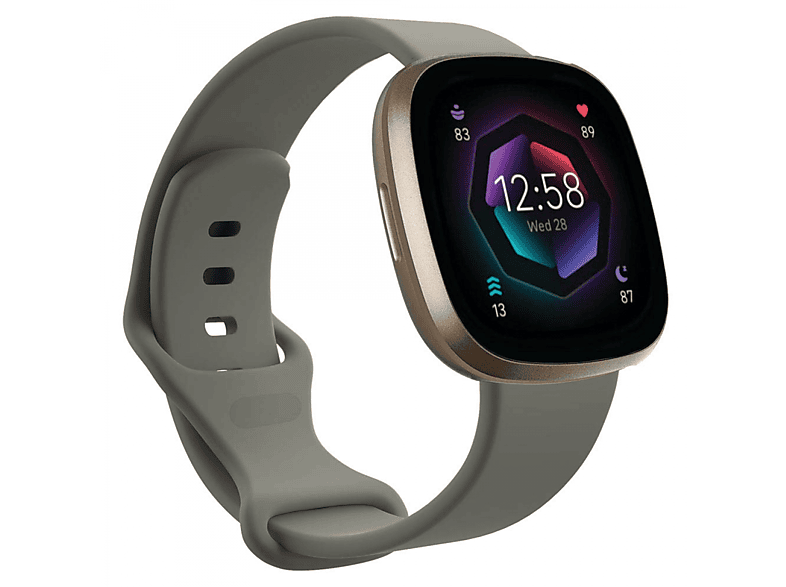 Grau Smartband, Fitbit, CASEONLINE 2, Sense Silicone,