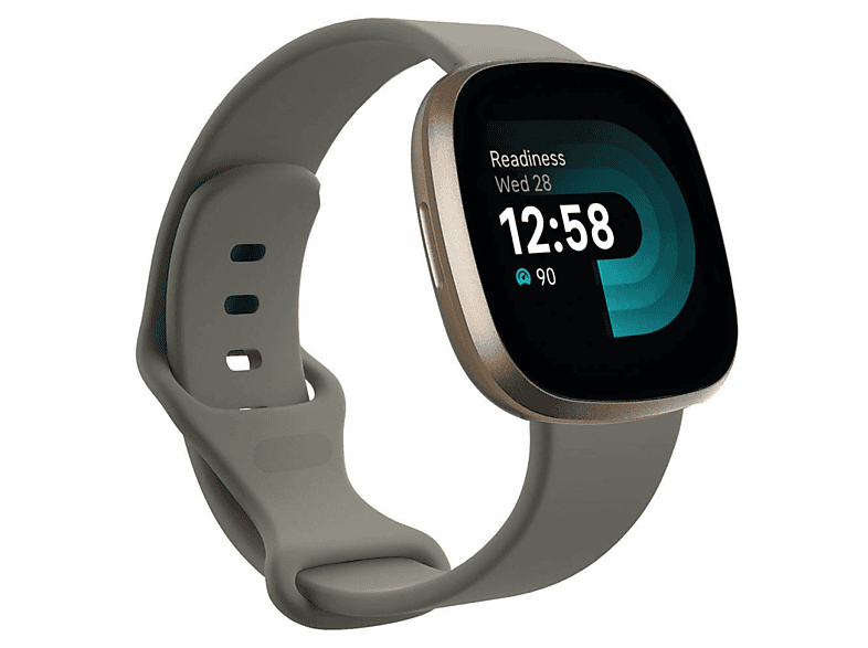 CASEONLINE Silicone, Smartband, Fitbit, Versa 4, Grau | Smartwatch Armbänder