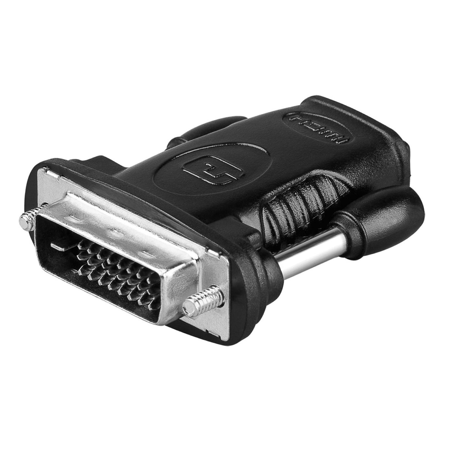 GOOBAY HDMI/DVI-D-Adapter, vernickelt HDMI-DVI Adapter, schwarz
