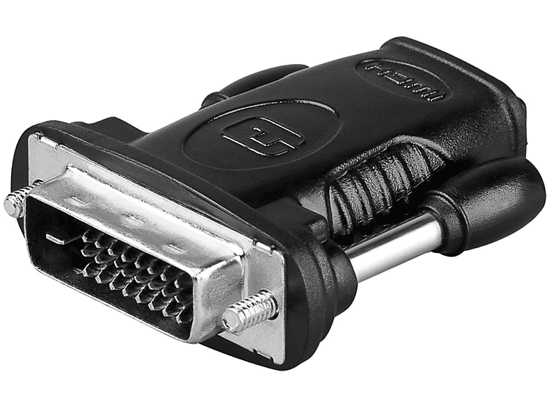 GOOBAY HDMI/DVI-D-Adapter, vernickelt HDMI-DVI schwarz Adapter