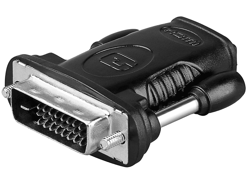 schwarz vernickelt HDMI/DVI-D-Adapter, GOOBAY HDMI-DVI Adapter,