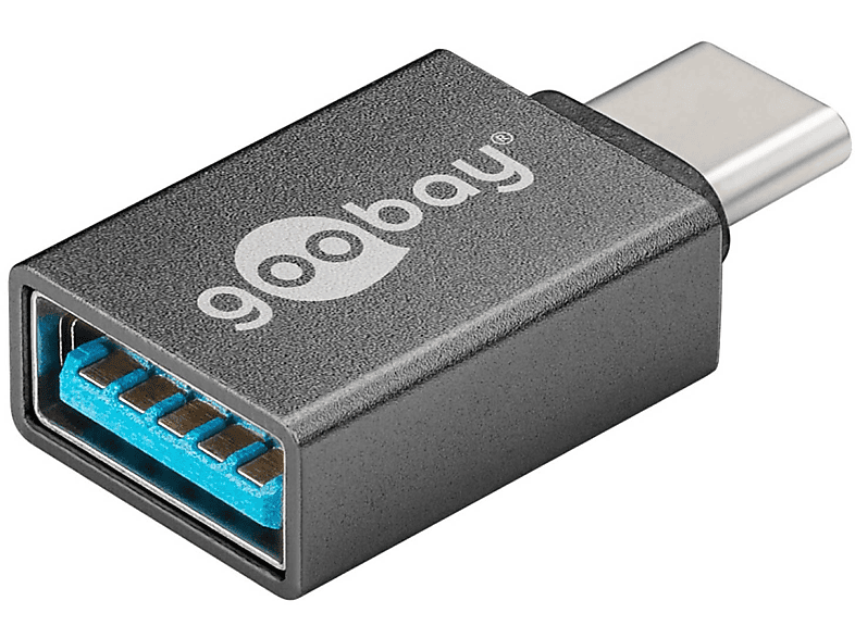 GOOBAY USB-C/USB A Speed 3.0 USB-OTG-Adapter, Super grau OTG Adapter grau