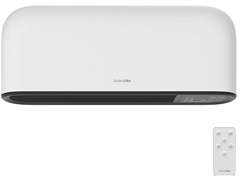 Split de Baño con WIFI en color blanco, Calefactor de Diseño 2000W -  UNIVERSALBLUE MELIDE 4020W Split de baño con WIFI, 2000 W, Blanco