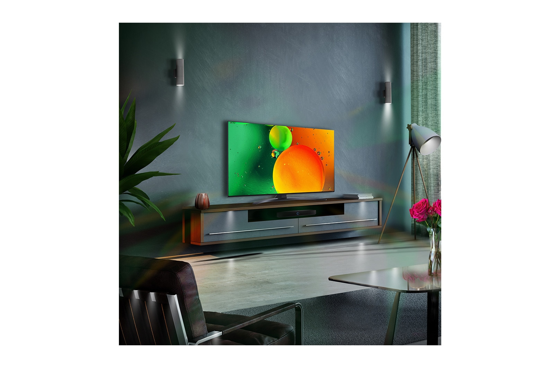LG 43NANO766QA.AEU Smart TV (Flat, webOS HDR / Zoll 22) cm, 43,00 109,22 4K