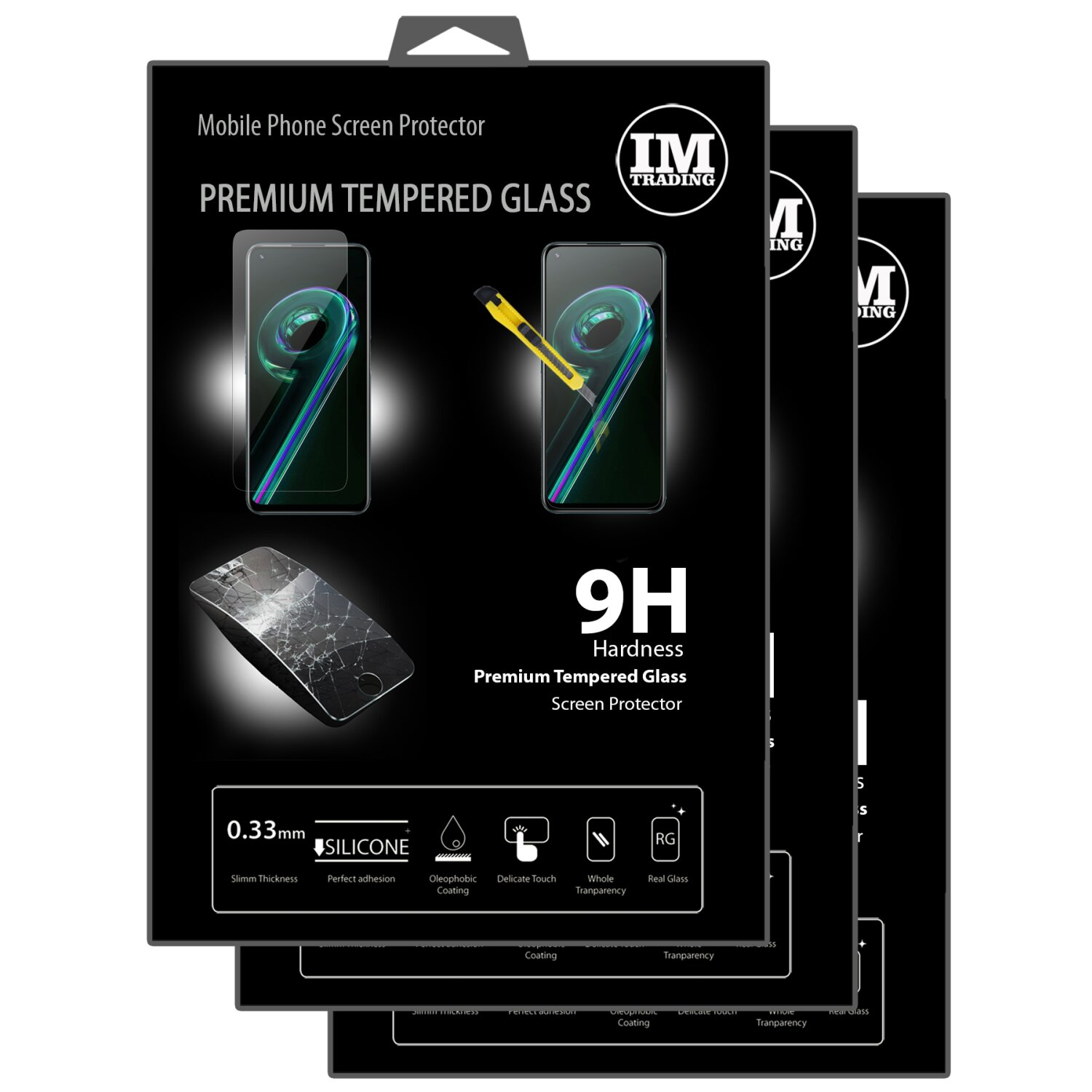 Pro) Displayschutz(für 3X COFI 9 Realme 9H Schutzglas