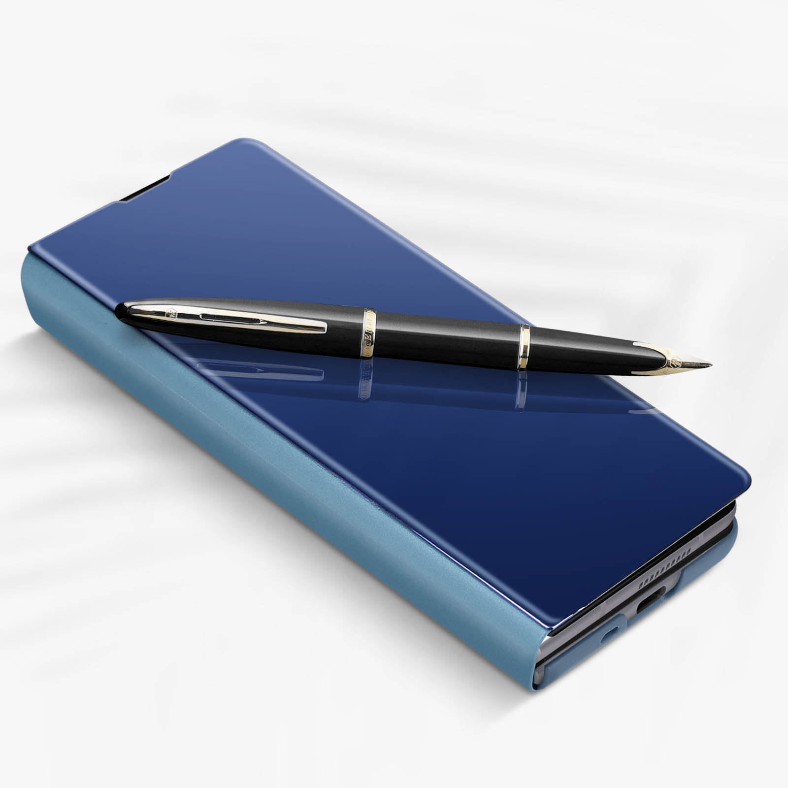 Samsung, Galaxy Fold Spiegelhülle Blau Series, 3, Z AVIZAR Backcover,