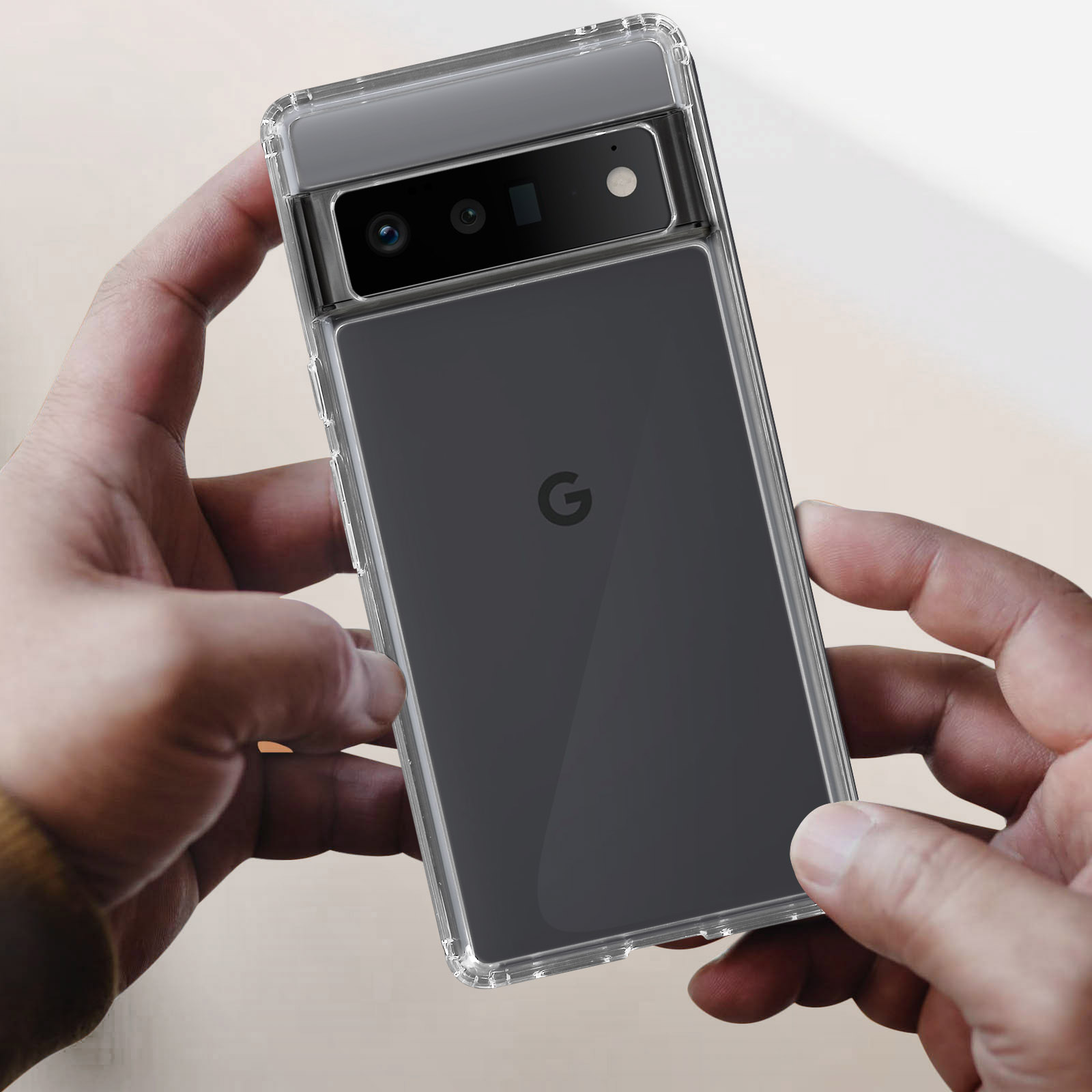 Series, Schutzhülle mit Pixel Google, Ecken Backcover, Pro, verstärkten AVIZAR 6 Transparent