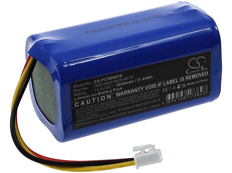 Akku für Proscenic 800t / 820s / 820t / 830t, 2600 mAh, Li-Ion