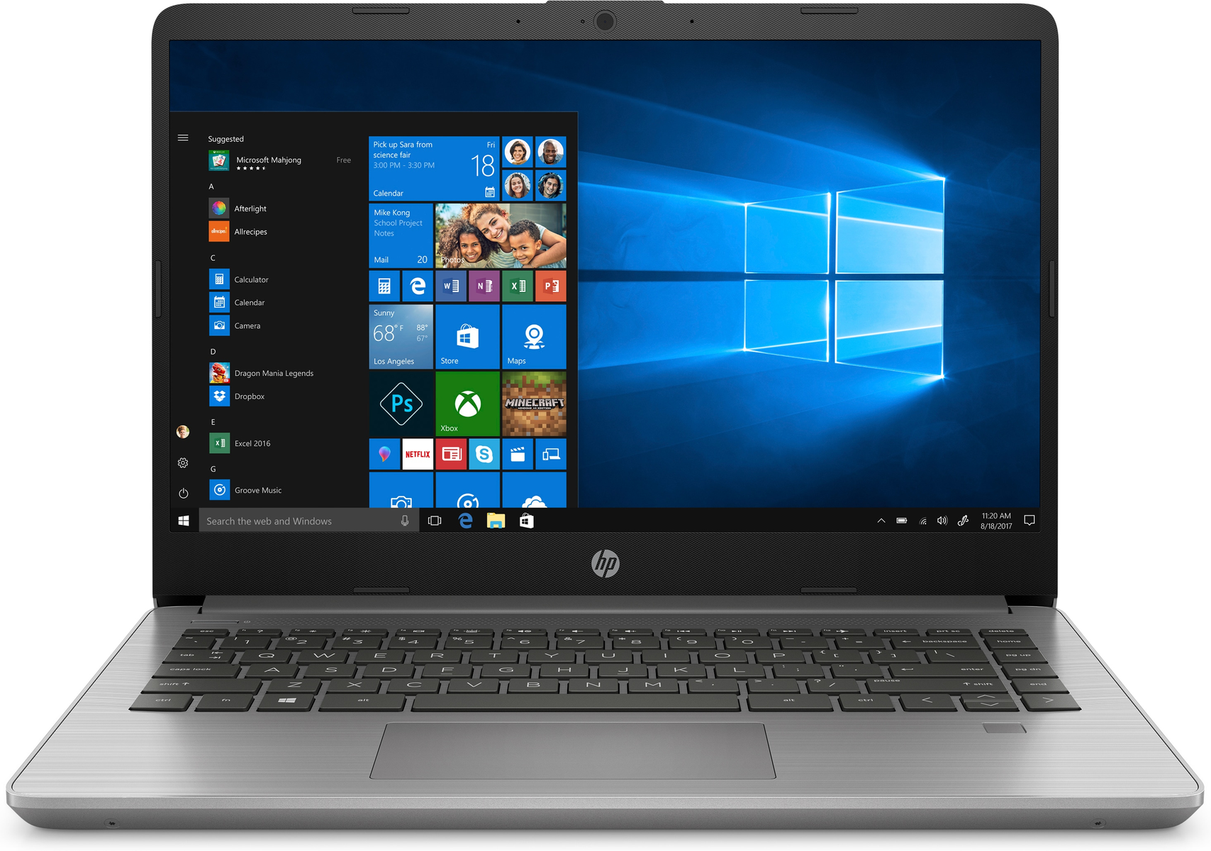 Portátil - PO14HP42 HP, 14 ", Full-HD, Intel® Core™ i3, 8 GB, 256 GB, Intel UHD Graphics integrada, Windows 10 Home Plata