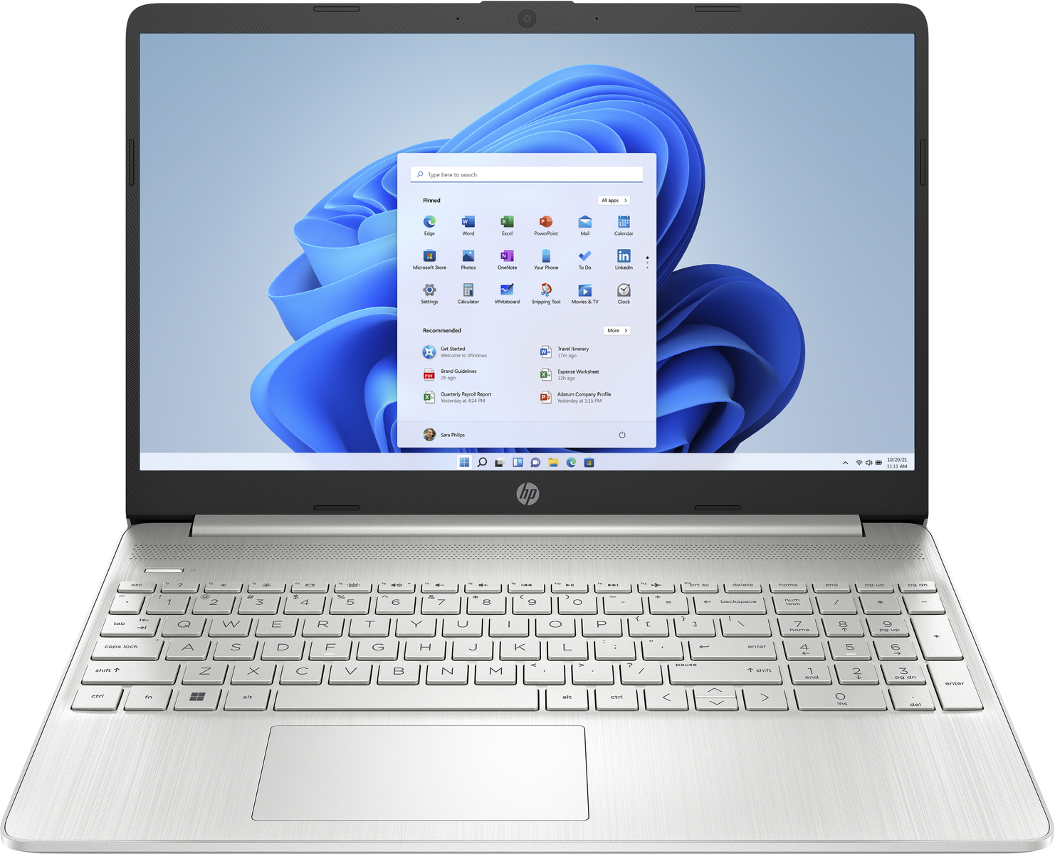 Portátil - 15s-fq4065ns HP, 15,6 ", Full-HD, Intel® Core™ i7, 8 GB, 512 GB, Iris Xe, Android|Windows 11 Home Plata