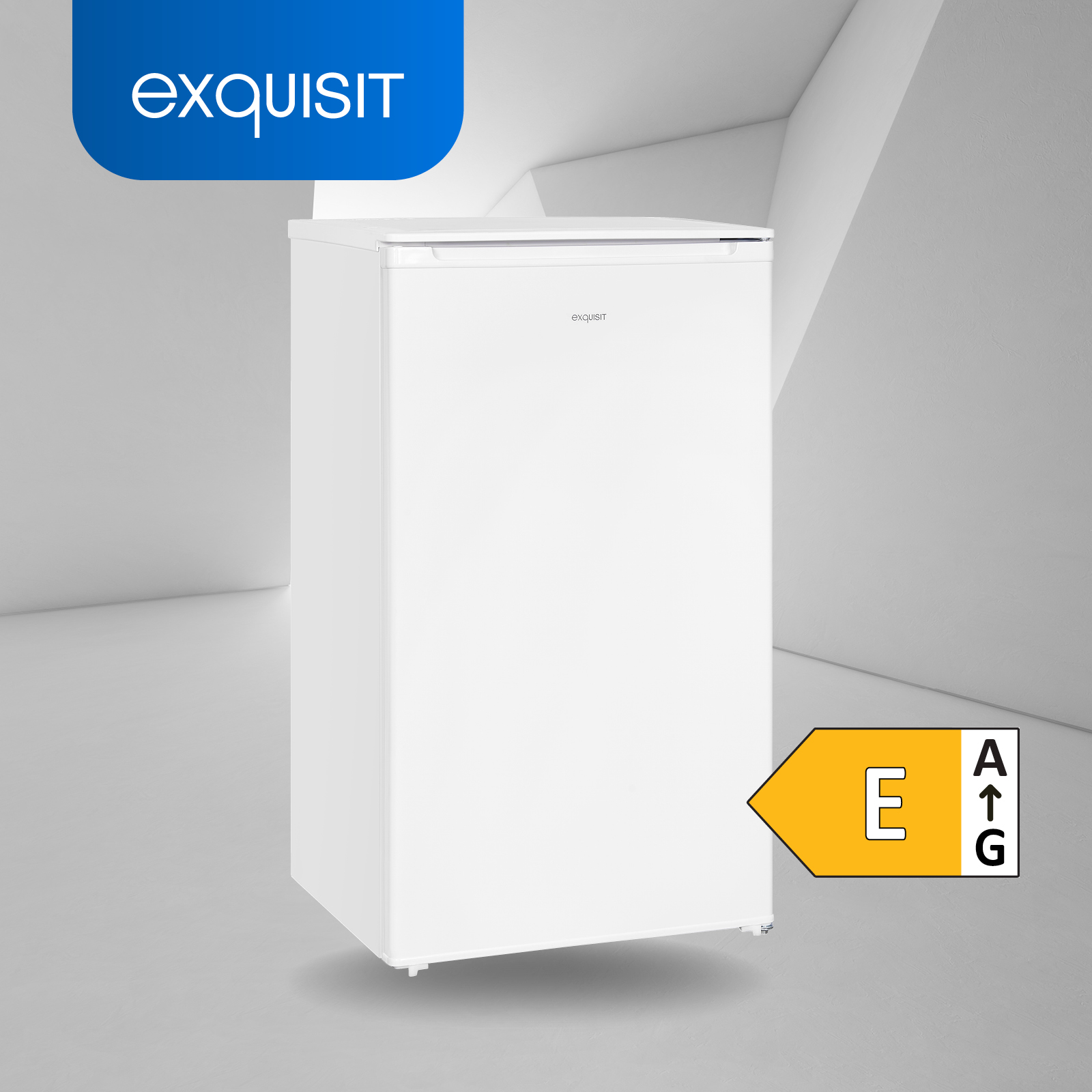 EXQUISIT KS116-V-041E weiss Kühlschrank (E, hoch, mm 850 Weiß)