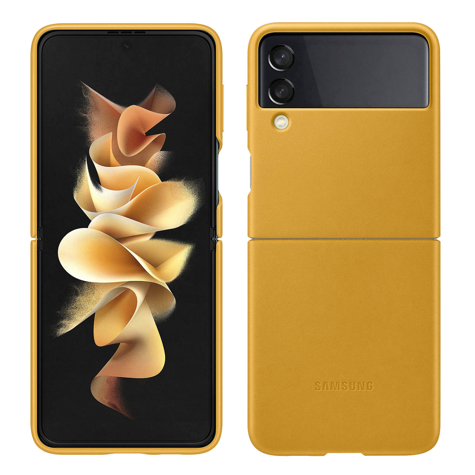 Flip Samsung, Galaxy 3, Backcover, Series, Z Gelb Echtleder SAMSUNG