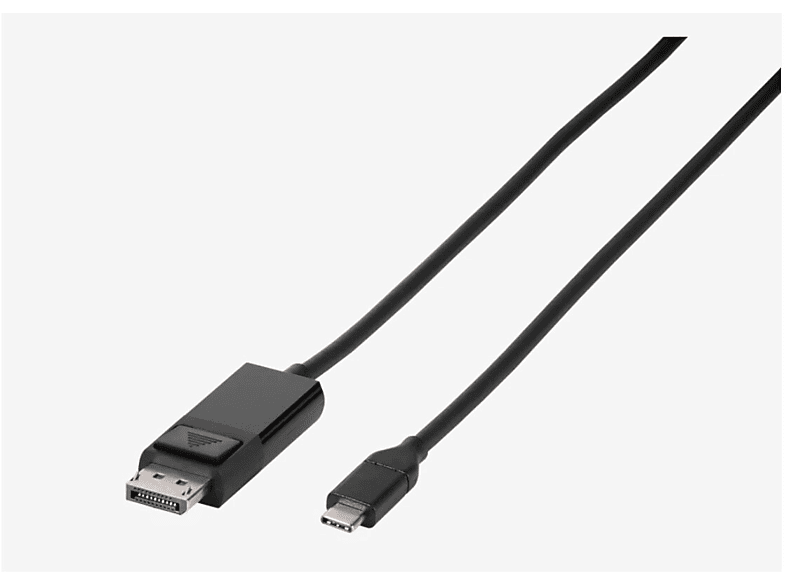 VIVANCO 45527 USB Type C™ USB DisplayPort Verbindung Kabeladapter, Schwarz