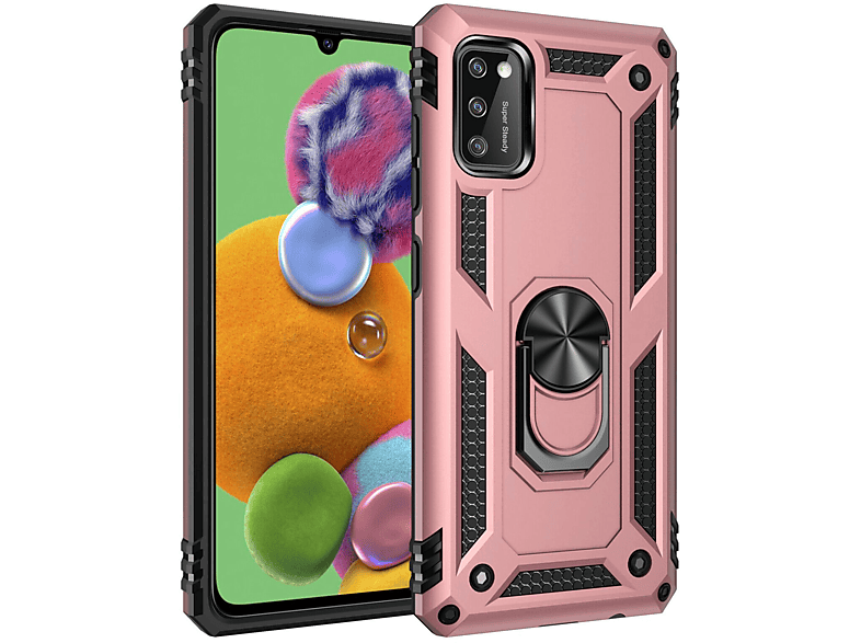 COFI Schutzhülle mit 360° Magnet Ring Ständer, Backcover, Apple, iPhone 14 Pro Max, Rose | Backcover