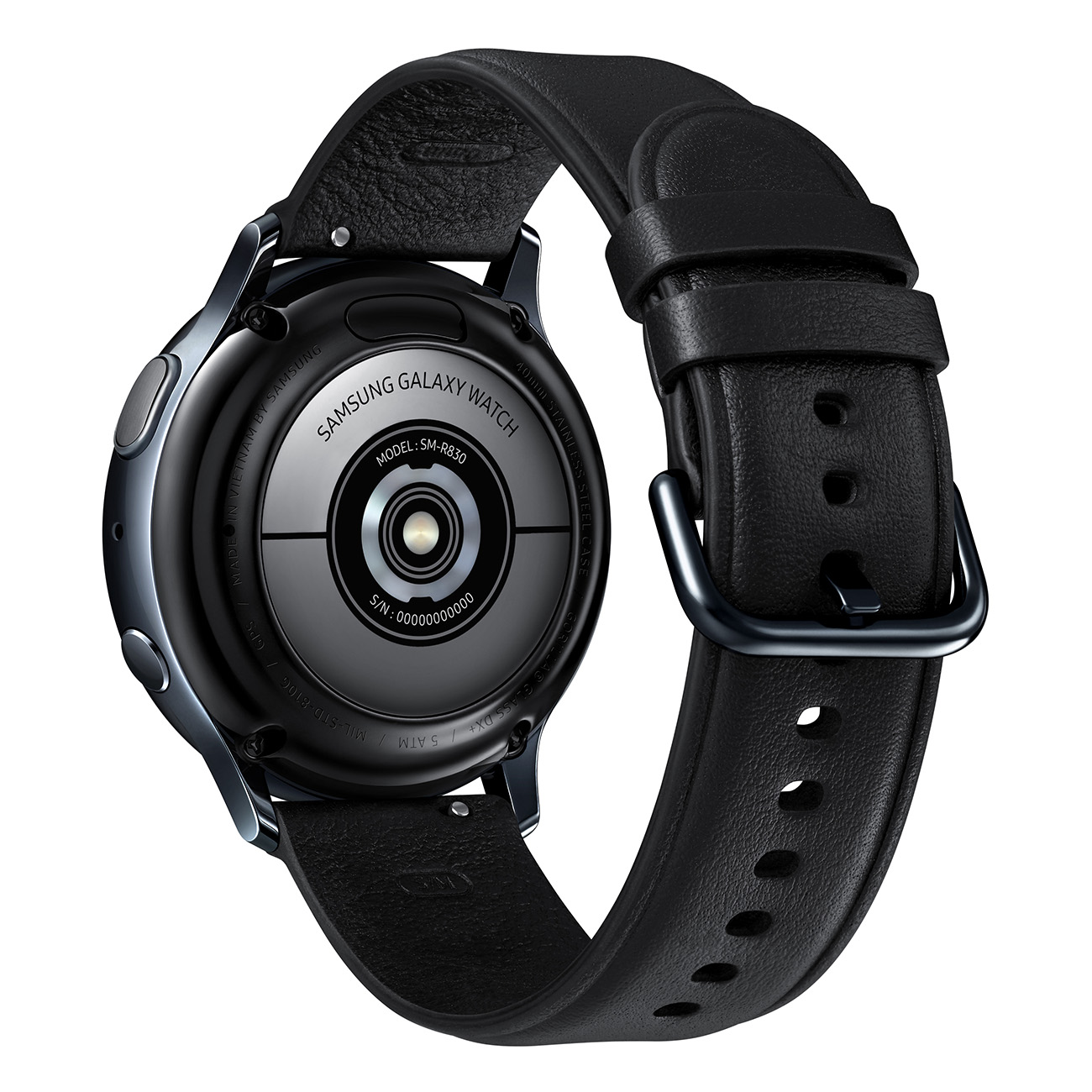 Watch Active 2 SAMSUNG Galaxy Silikon, Smartwatch schwarz