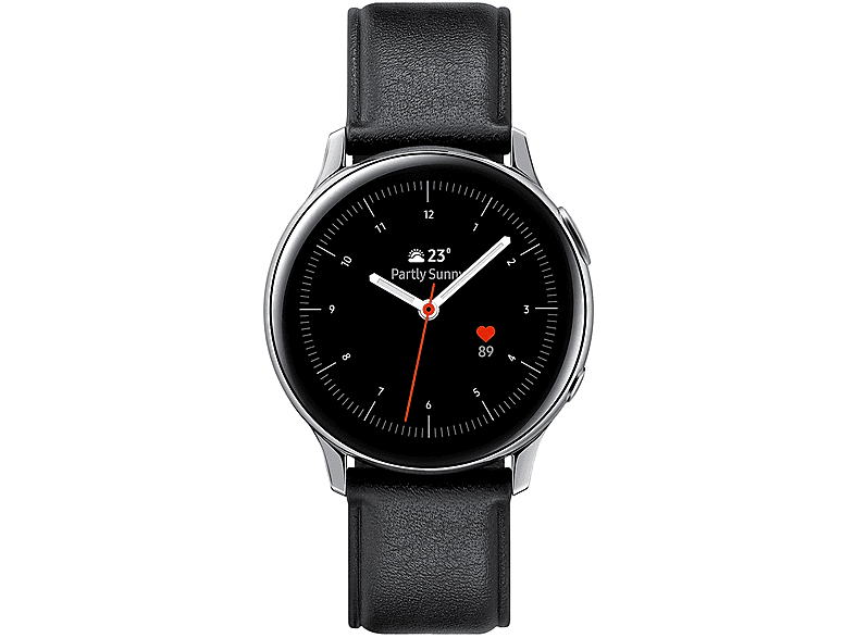 SAMSUNG Galaxy Watch Active 2 Smartwatch Leder, silber MediaMarkt