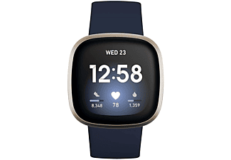 FITBIT Versa 3 Smartwatch Silikonarmband, blau