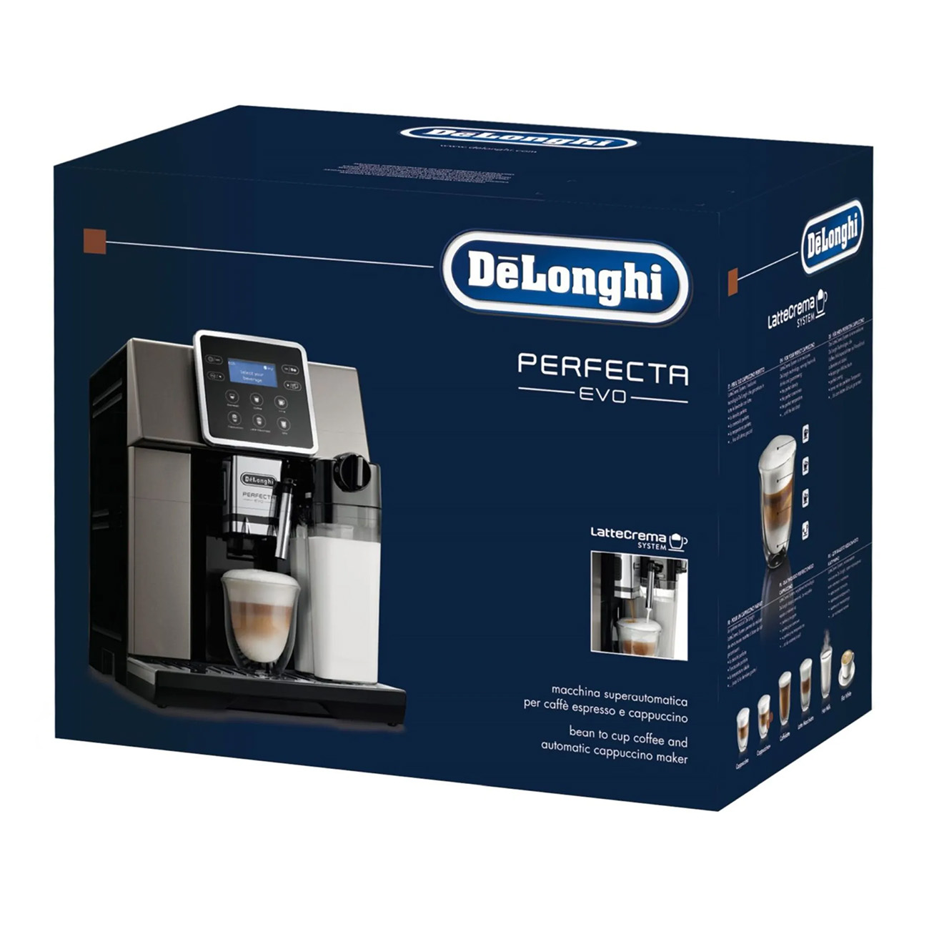 DE LONGHI Kaffeevollautomat 420.80.TB schwarz Evo ESAM Perfecta