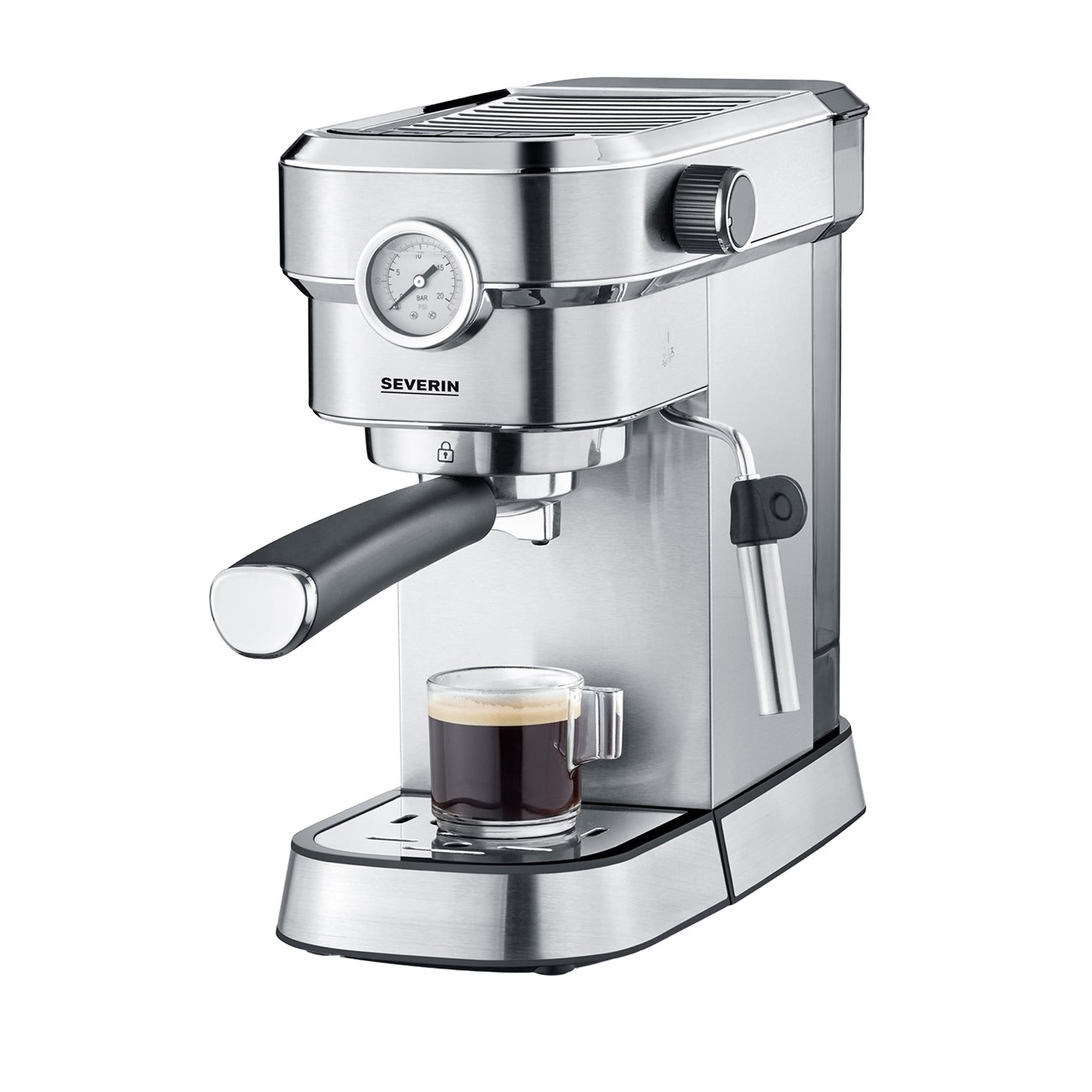 Cafetera express - KA 5995 SEVERIN, 1350 W, 1,1 l, Gris