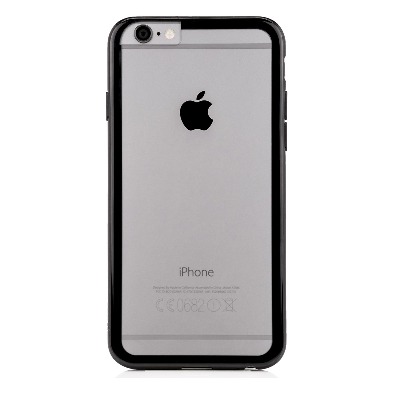 821212, iPhone CASEUAL Outline 6, Cover, schwarz Full Apple,