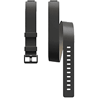 FITBIT Luxe Horween Leather Double Wrap, Smartwatch Armband, Fitbit, Luxe, schwarz