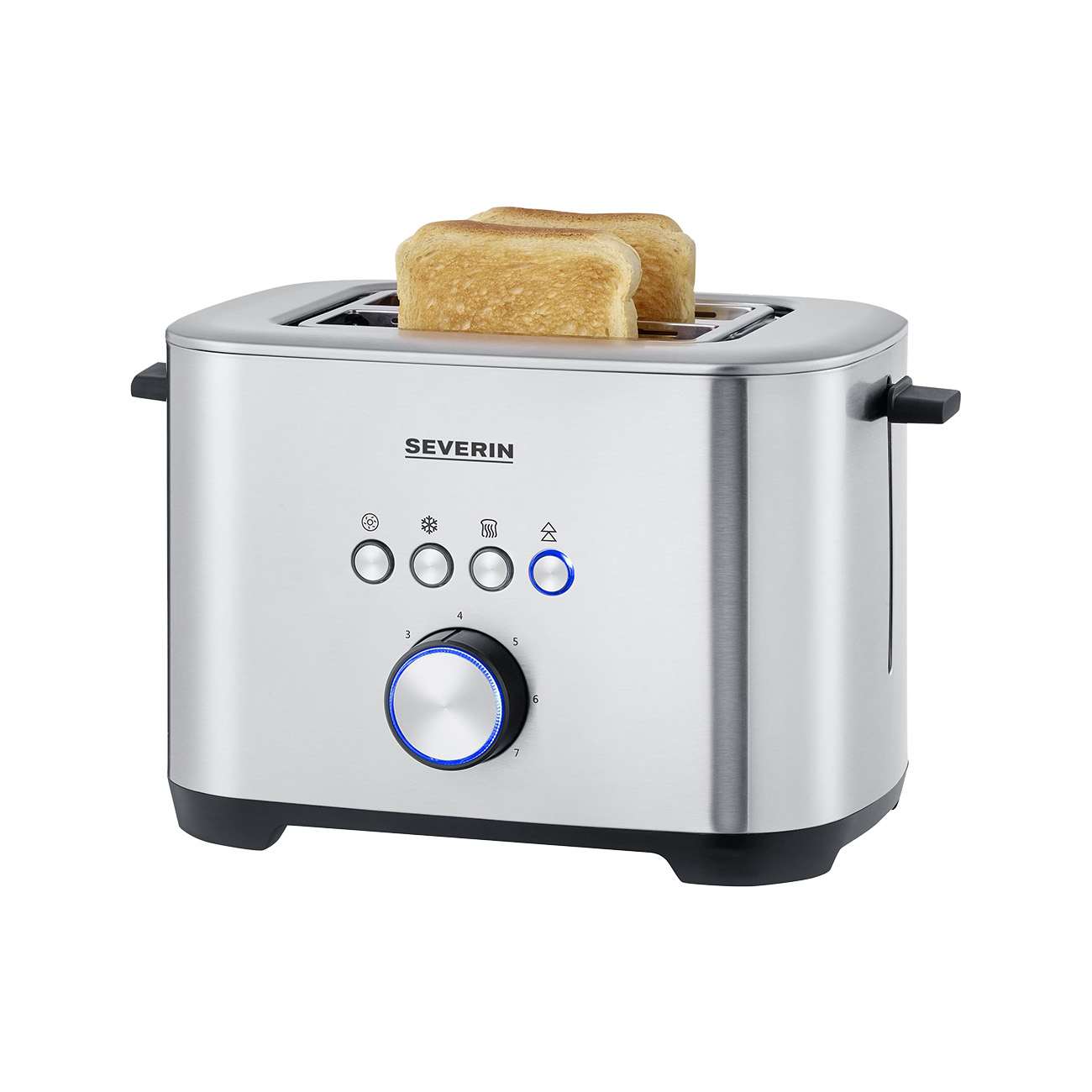 (800 2) Schlitze: AT 2510 Watt, silber SEVERIN Toaster