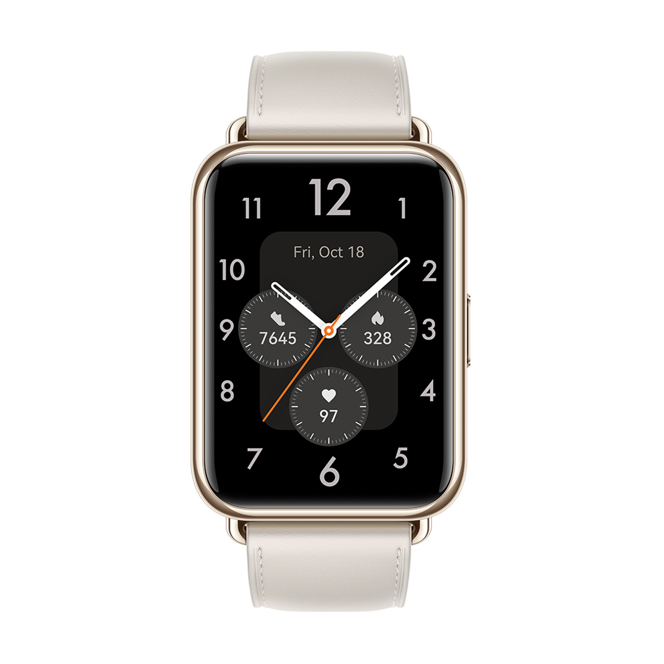 HUAWEI Watch Fit 2 weiß Silikonarmband, Smartwatch mm, Aluminium 140-210