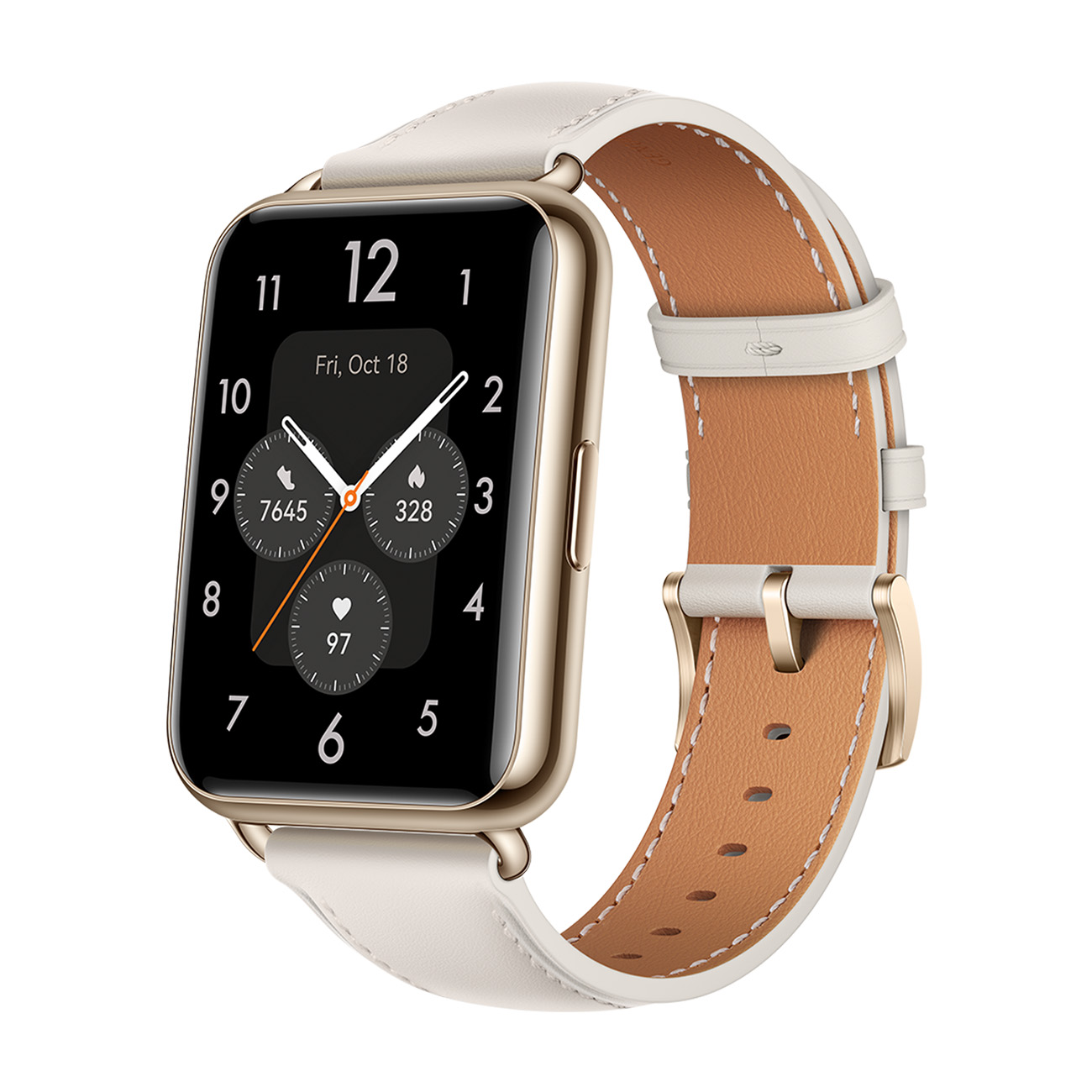 HUAWEI Watch Fit 2 Smartwatch Aluminium weiß 140-210 Silikonarmband, mm