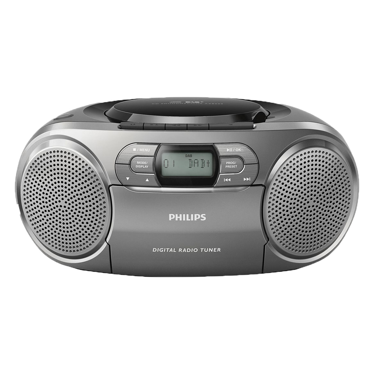 FM, AZB600/12 Radio, PHILIPS grau Bluetooth,