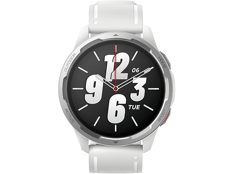 XIAOMI Watch S1 Active weiß 157 Edelstahl - 241 Silikon, Smartwatch weiß mm, TPU