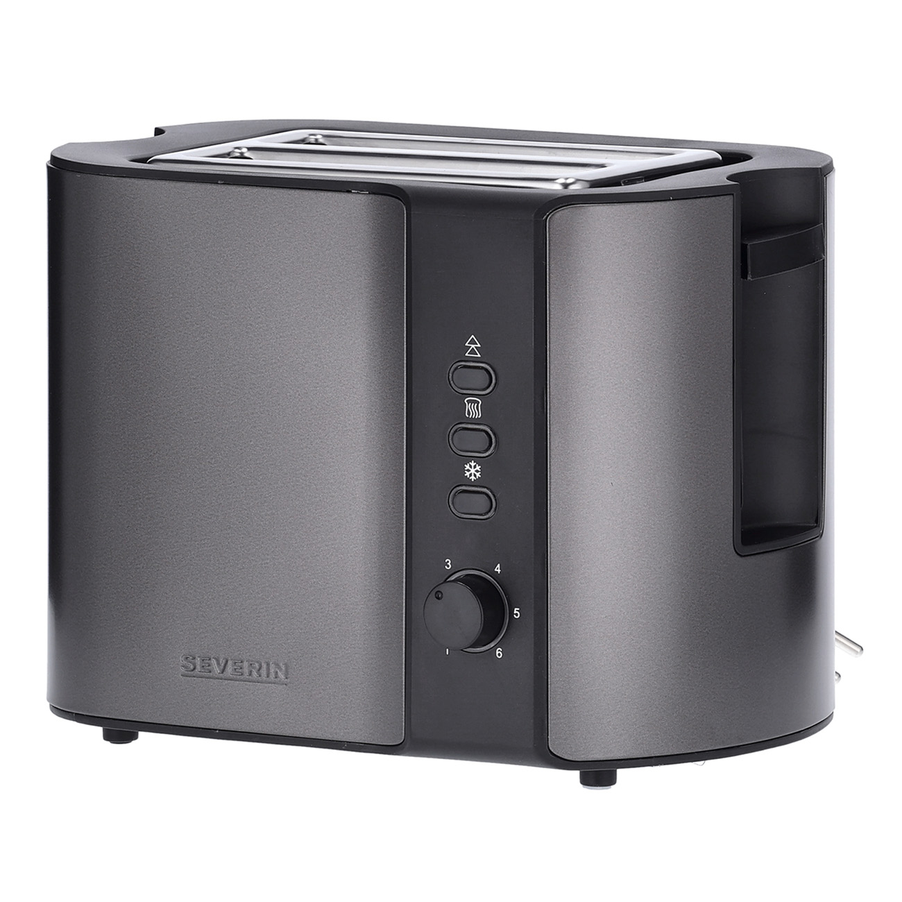 AT9541 Toaster Grau-metallic Watt, SEVERIN (860 2,0) Schwarz grau-met./schwarz Schlitze: / Toaster