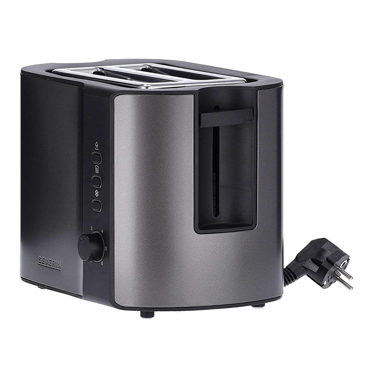AT9541 Toaster Grau-metallic Watt, SEVERIN (860 2,0) Schwarz grau-met./schwarz Schlitze: / Toaster