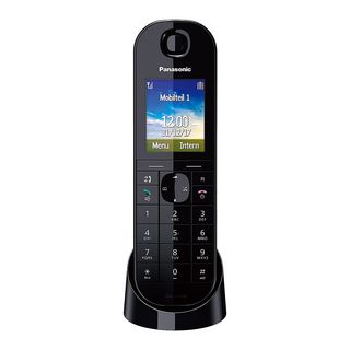 Teléfono inalámbrico - PANASONIC KX-TGQ400GB, IP, Negro
