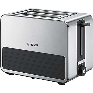 Tostadora - BOSCH TAT7S25, 1050 W, 2,0 ranuras, Plata