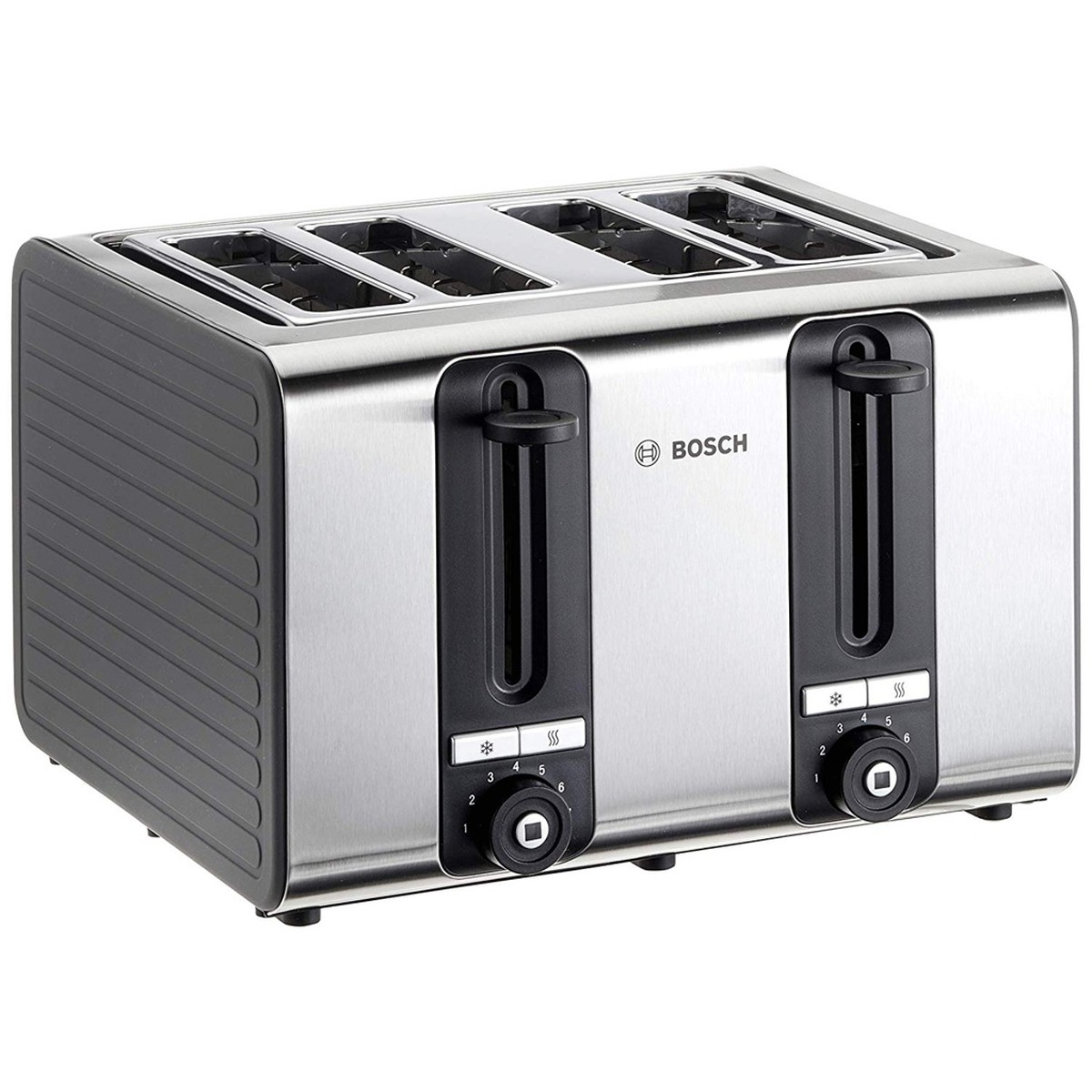 4-Scheiben-Toaster Toaster grau Silber TAT7S45 Watt, (1800 BOSCH Schlitze: 4,0)